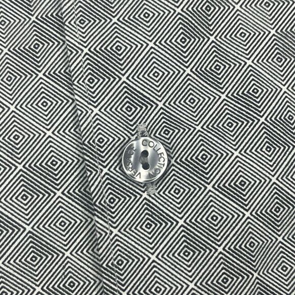 Versace Collection”Trend" Black/white Geometric print Long Sleeve dress sz 45 - Picture 5 of 10